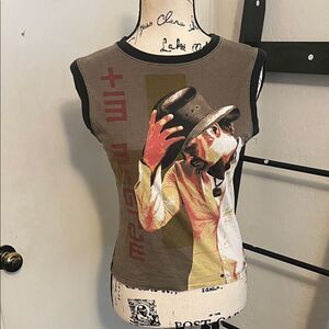 Tim McGraw Vintage Hat Graphic Sleeveless Top Country Music Concert Festival